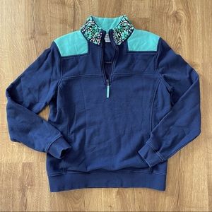 Vineyard Vines Colorblock Pullover with Beaded Collar
